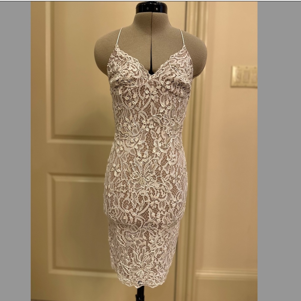 COPY - Valiant Paris Hand Painted Designer White Dress with Swarovski crystals